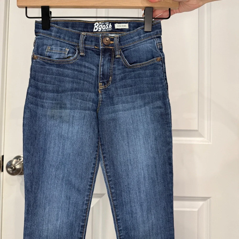 OshKosh Bgosh Super Skinny Blue Jeans Dark‎ Wash Kids Size 7S
